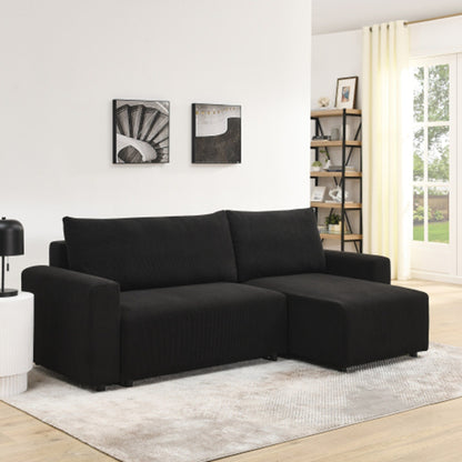 Corduroy Upholstered 3 Seater Sofa Bed