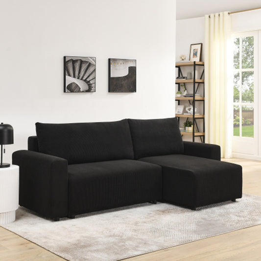 Corduroy Upholstered 3 Seater Sofa Bed