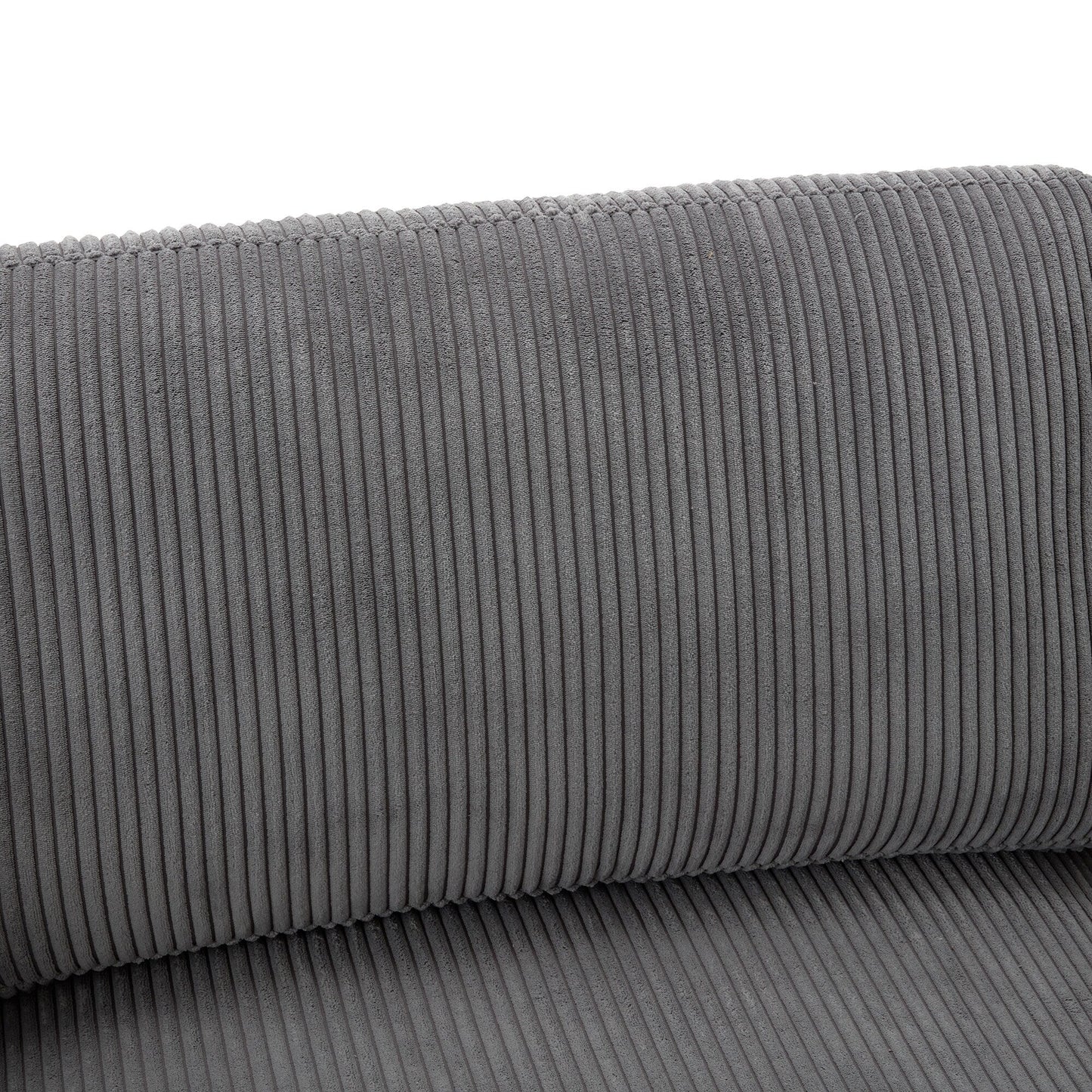 Corduroy Upholstered 3-seater Sofa with Removable Cushions