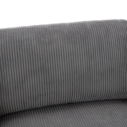 Corduroy Upholstered 3-seater Sofa with Removable Cushions