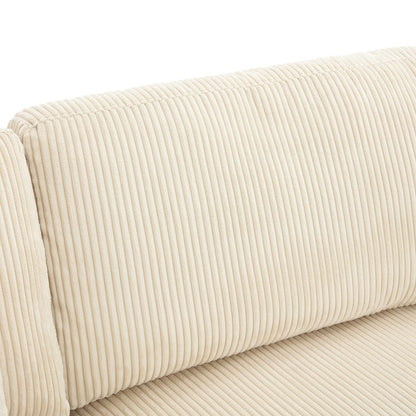 Corduroy Upholstered 3-seater Sofa with Removable Cushions