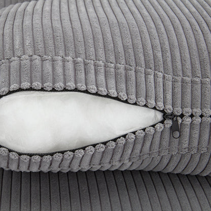 Corduroy Upholstered 3-seater Sofa with Removable Cushions