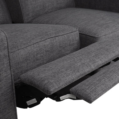 Denison Upholstered Loveseat Pushback Recliner by Christopher Knight Home