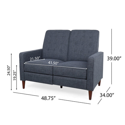 Denison Upholstered Loveseat Pushback Recliner by Christopher Knight Home