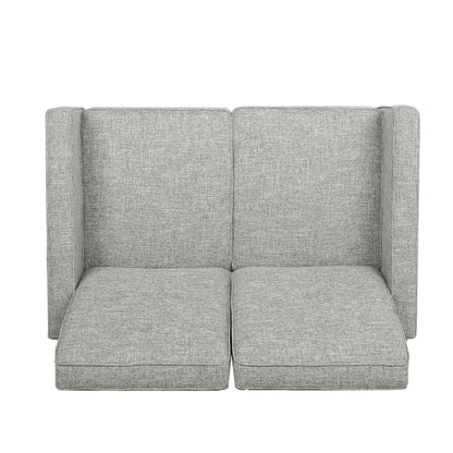 Denison Upholstered Loveseat Pushback Recliner by Christopher Knight Home