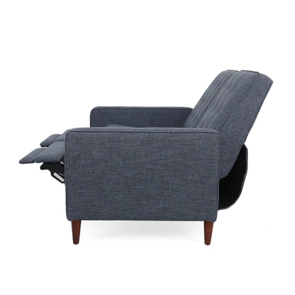 Denison Upholstered Loveseat Pushback Recliner by Christopher Knight Home