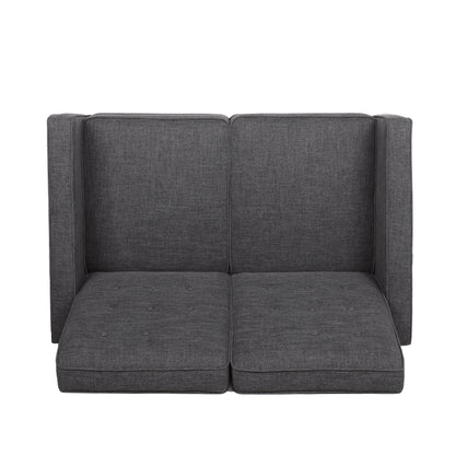 Denison Upholstered Loveseat Pushback Recliner by Christopher Knight Home