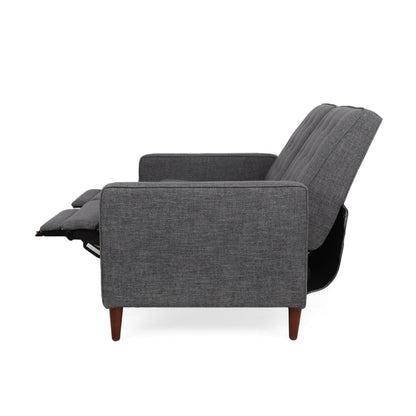Denison Upholstered Loveseat Pushback Recliner by Christopher Knight Home