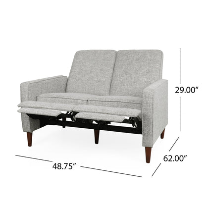 Denison Upholstered Loveseat Pushback Recliner by Christopher Knight Home