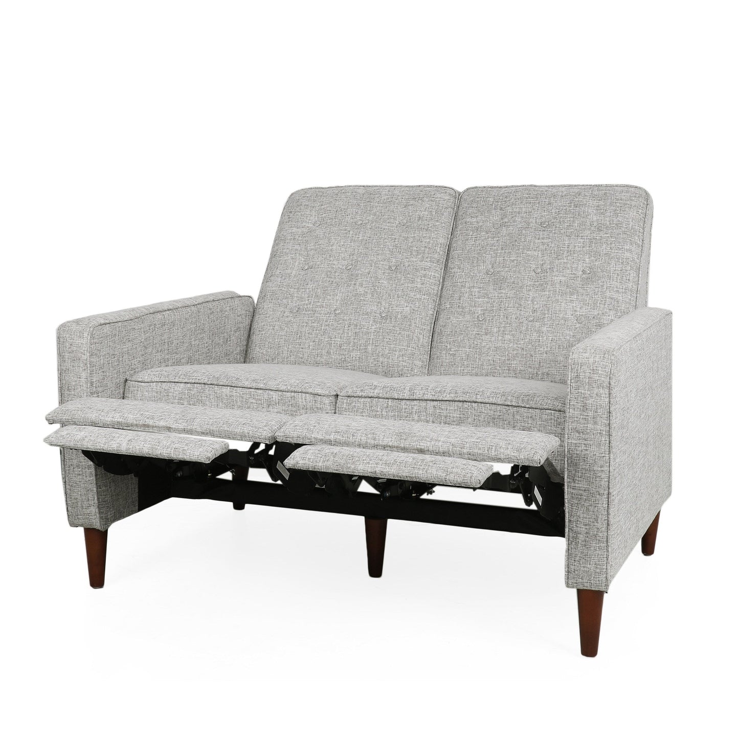 Denison Upholstered Loveseat Pushback Recliner by Christopher Knight Home