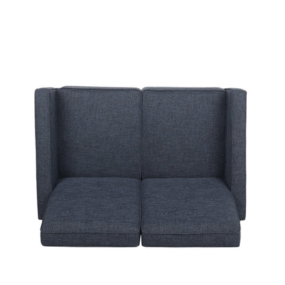 Denison Upholstered Loveseat Pushback Recliner by Christopher Knight Home
