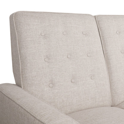 Denison Upholstered Loveseat Pushback Recliner by Christopher Knight Home