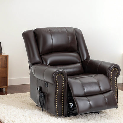 Dual Motor Power Lift Chair, Massage  Heat, USB Ports, PU Leather