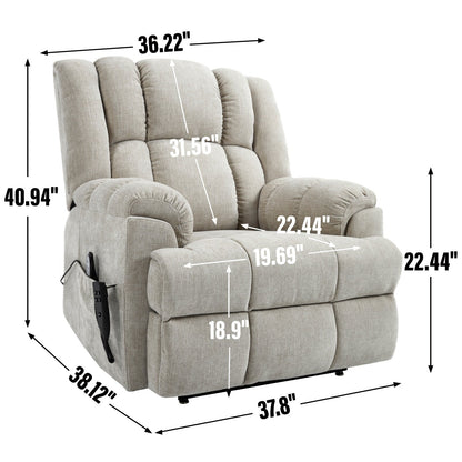 Dual Motor Power Lift Recliner Chair with Heat Massage,Infinite Position