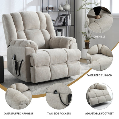 Dual Motor Power Lift Recliner Chair with Heat Massage,Infinite Position