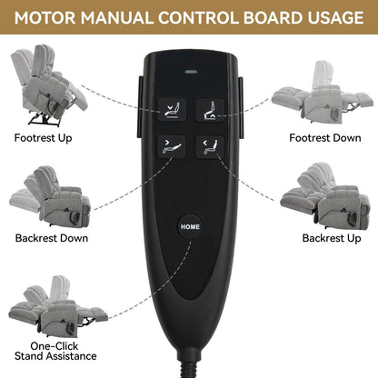 Dual Motor Power Lift Recliner Chair with Heat Massage,Infinite Position