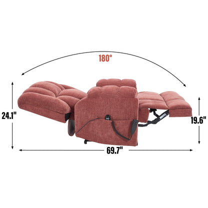 Dual Motor Power Lift Recliner Chair with Heat Massage,Infinite Position