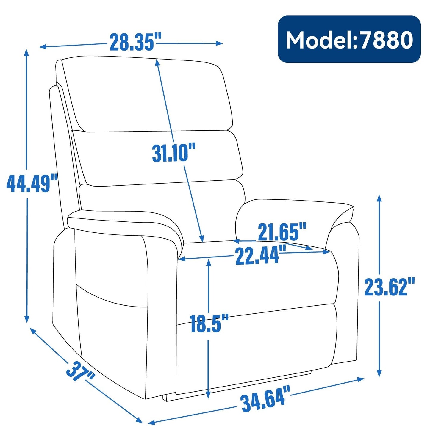 Dual Motor Power Lift Recliner Chair, with Heat & Massage, 350lbs Capacity, Infinite Position, Power-Remote, Side Pockets