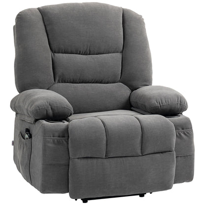 Dual Motor Power Lift Recliner with Massage, Lumbar Heat, USB Charging, and Adjustable Footrest