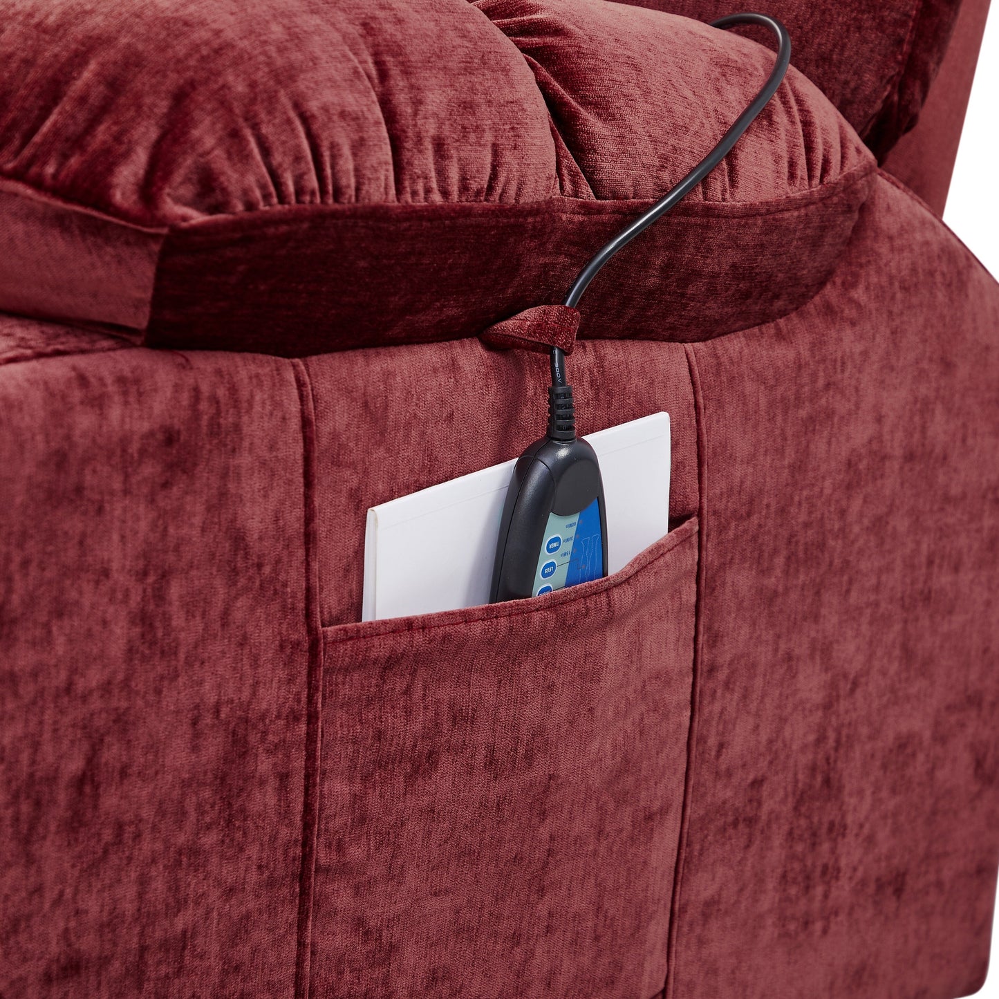 Dual OKIN Motor Power Lift Recliner Chair for Elderly, Infinite 105°-180° Recline, Heat & Massage with 8 Vibrating Points