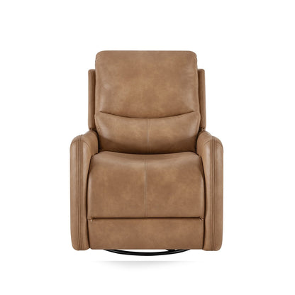 Dublin 30 Swivel Power Recliner Arm Chair Saddle Brown Faux Leather