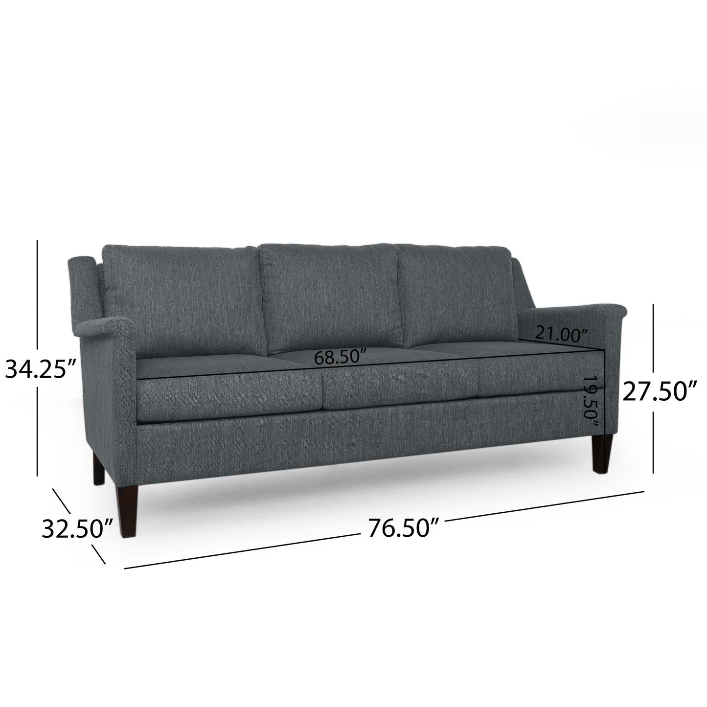 Dupont Modern 3-seat Fabric Sofa by Christopher Knight Home