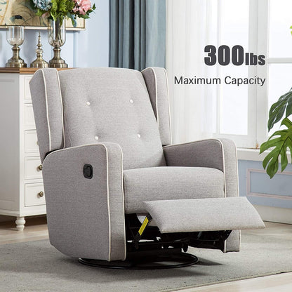 Racing Swivel Rocker Recliner Chair Single Seat Set of two