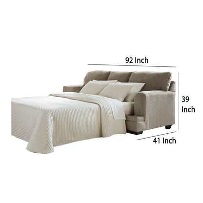 Ead Sofa Sleeper, Memory Foam Queen Bed, 4 Accent Pillows, Taupe Brown