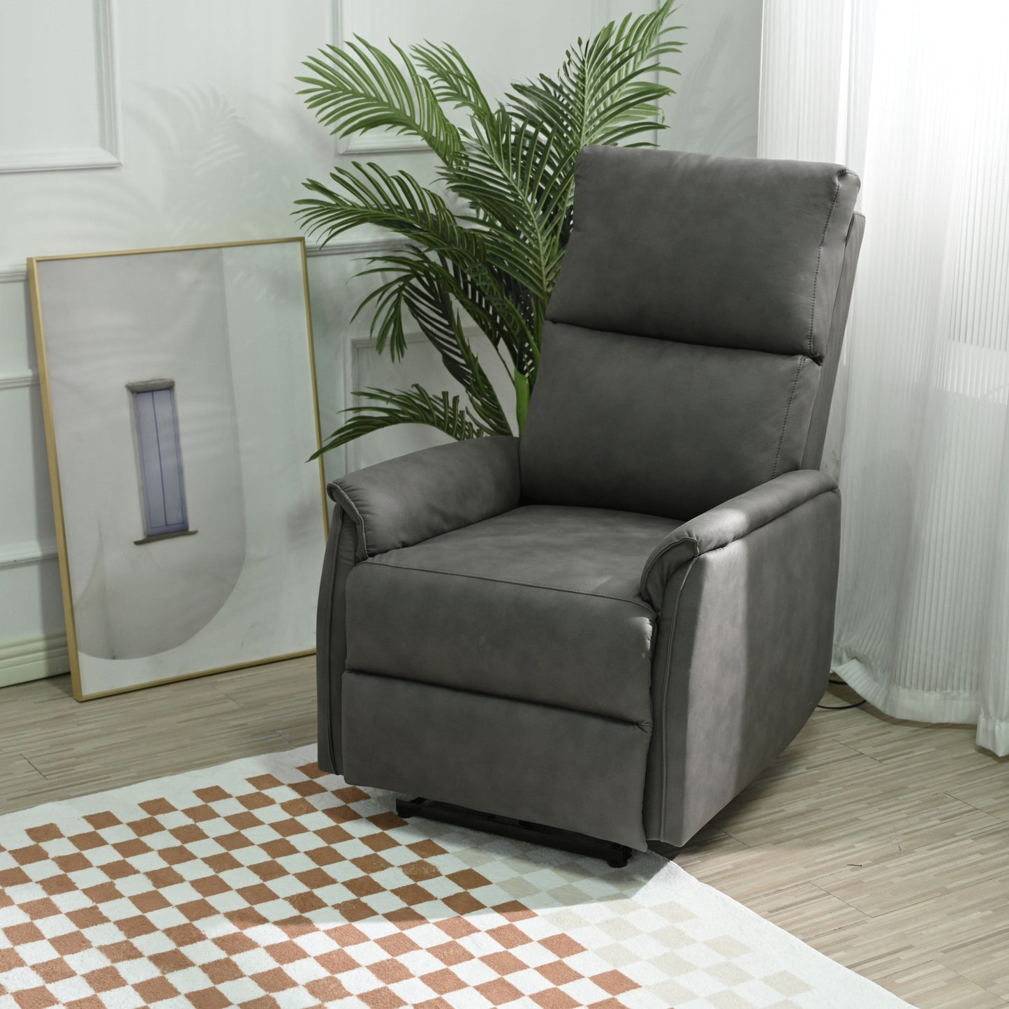 Electric Power Reclining Chair with USB Port, Side Control, and Comfortable Backrest for Small Spaces