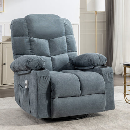 Electric Recliner Chair with 139° Adjustable Recline, 8-Point Massage & Lumbar Heat, Okin Motor, USB Charging, and Side Storage