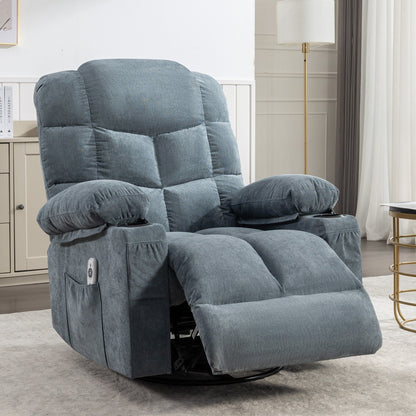 Electric Recliner Chair with 139° Adjustable Recline, 8-Point Massage & Lumbar Heat, Okin Motor, USB Charging, and Side Storage
