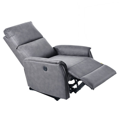 Electric Recliner Chair with USB Charging, Comfortable Seating, and Side Control Panel for Living Room Relaxation