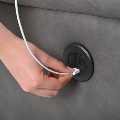 Electric Recliner Chair with USB Charging, Comfortable Seating, and Side Control Panel for Living Room Relaxation