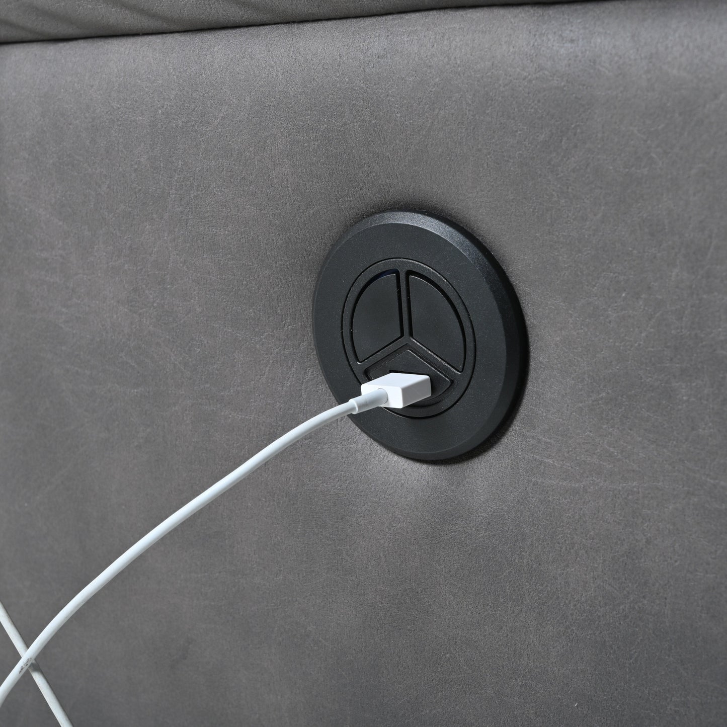 Electric Recliner Chair with USB Charging, Comfortable Seating, and Side Control Panel for Living Room Relaxation
