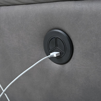 Electric Recliner Chair with USB Charging, Comfortable Seating, and Side Control Panel for Living Room Relaxation