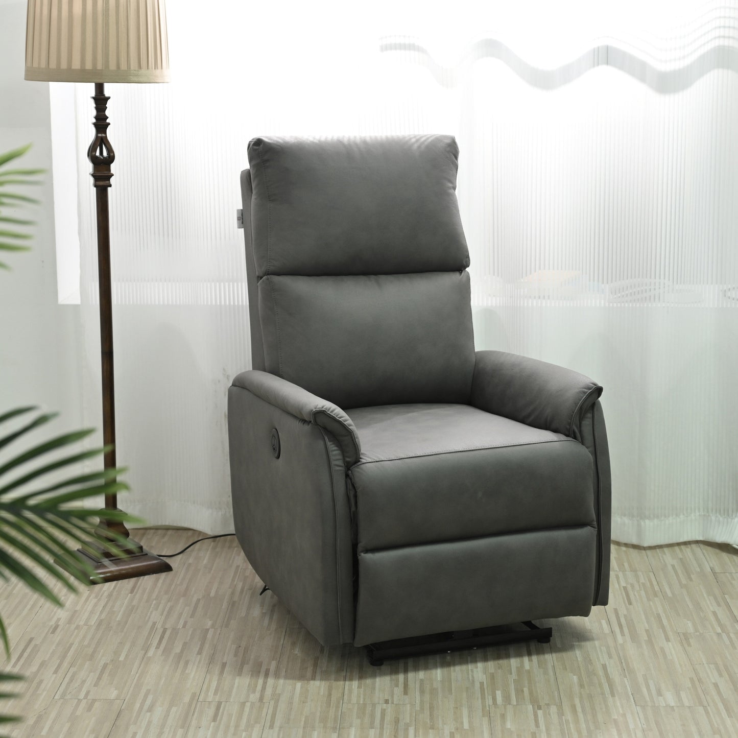 Electric Recliner Chair with USB Ports, Comfortable Seating, and Side Control, Perfect for Living Room