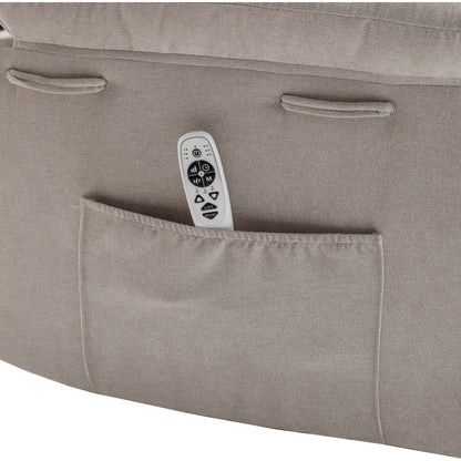 Electric Recliner with Massage, Lumbar Heating, Side Pocket and Steel Frame Support