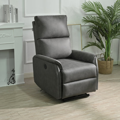 Electric Recliner with USB Charging Ports, Side Control Panel, and Comfortable Design for Living Room Use