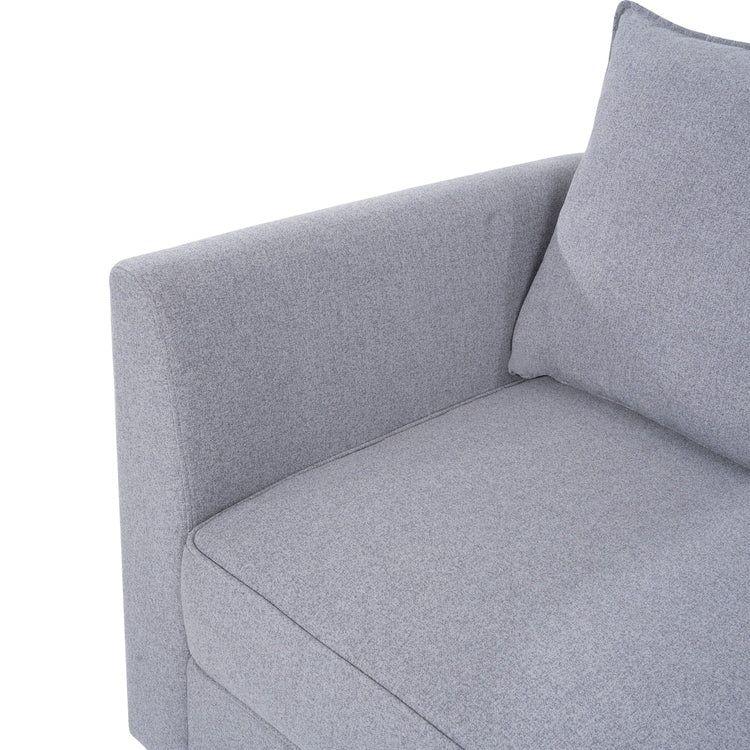 Modular 3 Piece Sofa with Soft Comfortable Seating Linen Sofa Couch with Sturdy Wooden Frame Ideal for Small Spaces