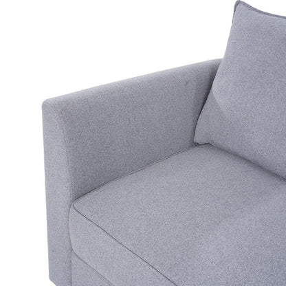Modular 3 Piece Sofa with Soft Comfortable Seating Linen Sofa Couch with Sturdy Wooden Frame Ideal for Small Spaces