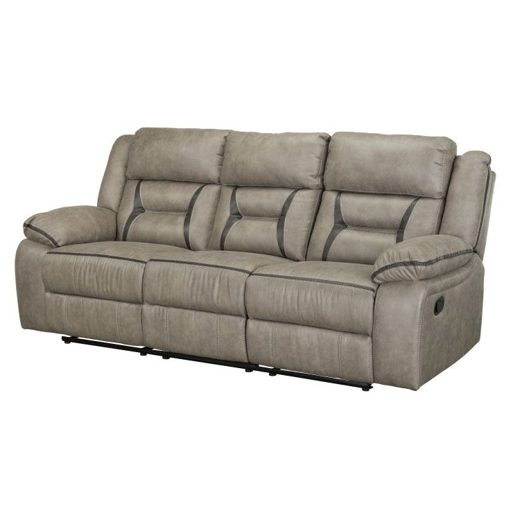 Roundhill Furniture Elkton Manual Motion Reclining Sofa with Storage Console
