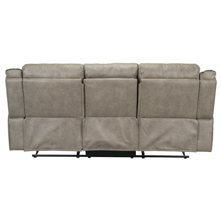 Roundhill Furniture Elkton Manual Motion Reclining Sofa with Storage Console