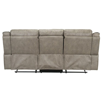 Roundhill Furniture Elkton Manual Motion Reclining Sofa with Storage Console