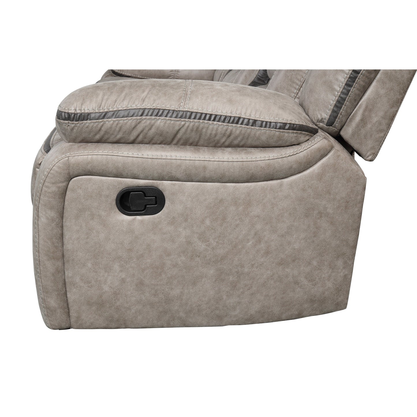 Roundhill Furniture Elkton Manual Motion Reclining Sofa with Storage Console
