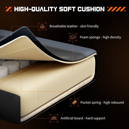 Ergonomic PU Leather 360Â° Swivel Gaming Recliner with Footrest, Headrest, Lumbar Support, Adjustable Height