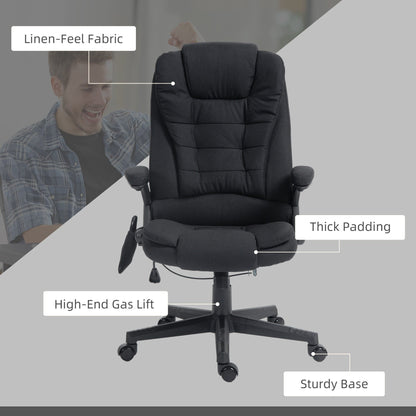 Ergonomic Vibration Massage Office Chair Adjustable Backrest Recliner Chair with 6 Massage Points and Lumbar Heating
