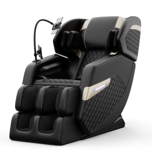 Ergonomic Zero Gravity Full Body Massage Chair with Airbag Therapy, Heating and Bluetooth, Adjustable Footrest