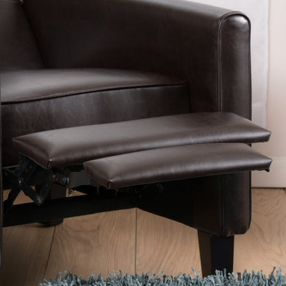 Ethan Tufted Bonded Leather Recliner Chair by Christopher Knight Home