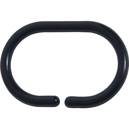 Evideco Shower Curtain Rings Plastic Hooks (Set of 12)