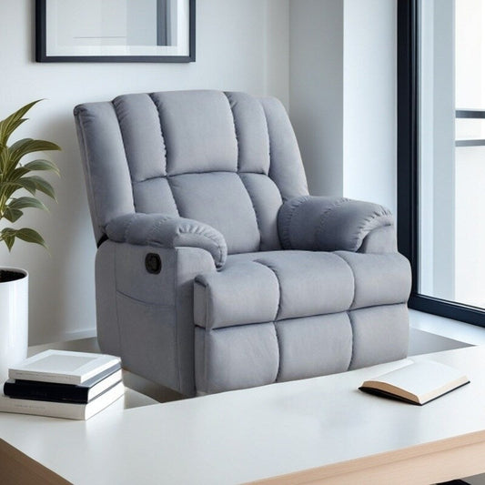 Extra-Large Manual Recliner Chair with 360° Swivel Base and Rocking Motion, Tool-Free Assembly